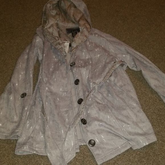 NWT The Buckle Silver Lace Trench Jacket BKE - Picture 1 of 8